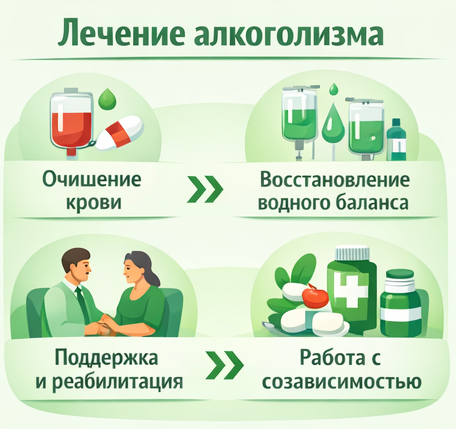 лечение алкоголизма в Ноябрьске этапы